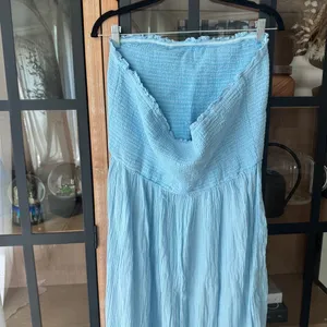 Anthropologie The Marisol Smocked Gauze Maxi Dress Celandine strapless muslin thumbnail 5