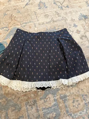 navy floral skirt and tank set thumbnail 3