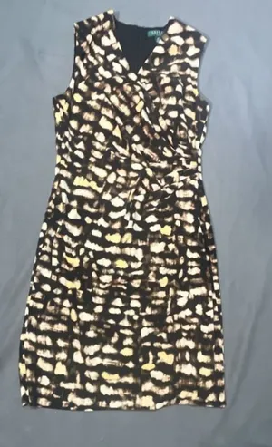 LAUREN RALPH LAUREN Sleeveless Abstract Print Sheath Dress Size 8P thumbnail 2