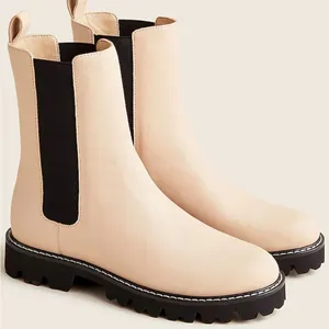J. Crew Gwen Lug-sole High-shaft Leather Chelsea Boots thumbnail 1