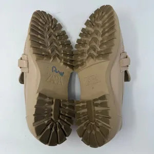 Zara Lug Sole Horsebit Platform Loafers Beige Chunky Slip On Women Size 38 7.5 thumbnail 8