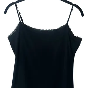 Sonoma Lace Tank Top Camisole Black Stretch Strappy Capsule Minimalist‎ S thumbnail 3