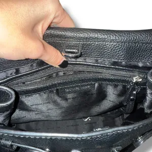 Michael Kors‎ Black Leather Mini Backpack Studded Convertible Bag Purse thumbnail 6