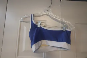 Workout exercise loungewear casual summer active shorts in blue and gray. thumbnail 9