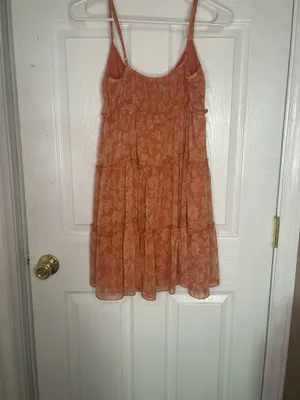 Free people inspired orange mini dress thumbnail 2