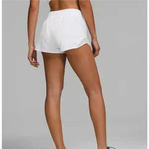Lululemon Hotty Hot High-Rise Short 3” Sz 8 White Outdoor Casual Preppy Gorpcore thumbnail 2
