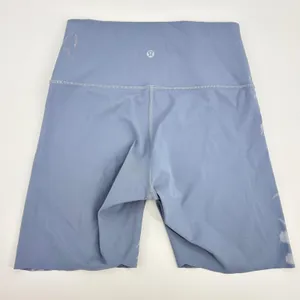 Lululemon High Rise Upcyled Tie Dye Blue White Biker Short Sz‎ 6 *Read* thumbnail 7