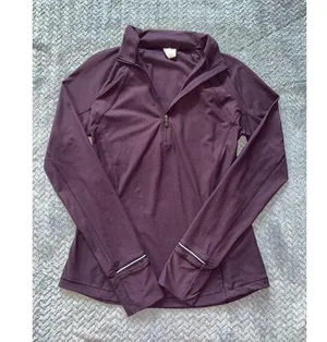 Lululemon Define Athletica Half Zip Pullover Running Top Thumb Holes Purple Sz 6 thumbnail 1