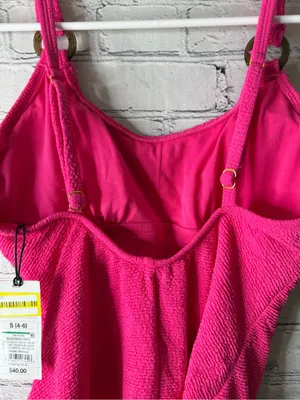 NWT shade and shore Hot Pink Terry One-Piece Swimsuit small thumbnail 7