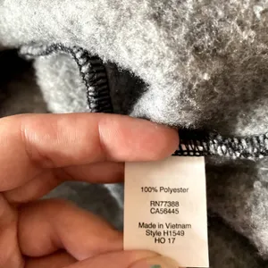 J. Crew Glen Plaid Funnel Neck Thick Fleece Pullover Black Gray Size Small‎ thumbnail 6