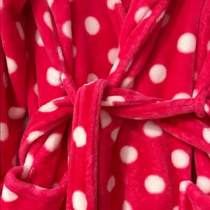 Cynthia Rowley women’s size small 100% Polyester pink polka dot robe Size L thumbnail 3