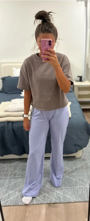 NWT Vuori Halo Foldover Pants Size XL in Hyacinth Heather thumbnail 1