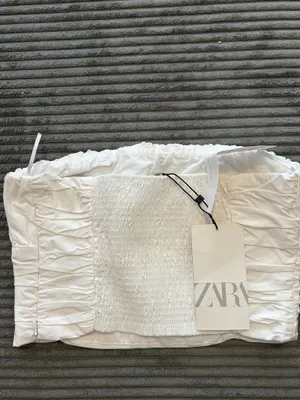 ZARA White Strapless Top thumbnail 2