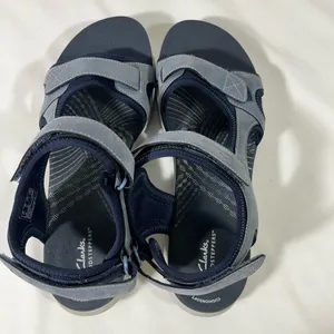 Clarks Cloudsteppers Mira Bay Strappy Sandal Cushion‎ Soft 10m Blue Preowned thumbnail 5