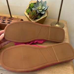 Caslon Kalvin‎ Leather Slide Sandals Slip On Hot Pink Rose Summer Casual Size 8 thumbnail 5
