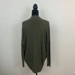 Chelsea28 Womens XS S Olive Green V-Neck Oversized Button Front Cardigan Sweater thumbnail 2
