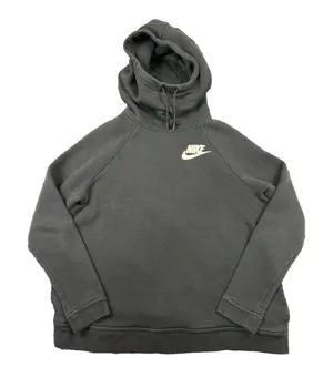 Nike Funnel Neck‎ Pullover Hoodie Women's Size Large Sportswear Black 828601-010 thumbnail 1