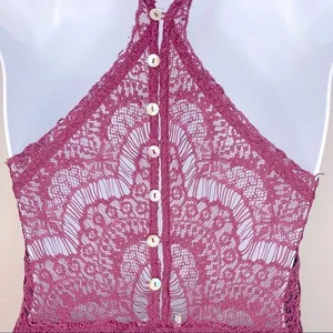 Free People She's Got It‎ Burgundy Lace Mini Dress Size XS thumbnail 11