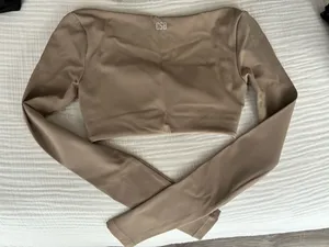 Csb Luna Crop Top Long Sleeve Sierra Nude Modal thumbnail 2