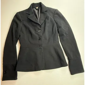 Black HW Blazer Jacket Womens Size 2 Fitted Career Business Office Interview‎ thumbnail 1