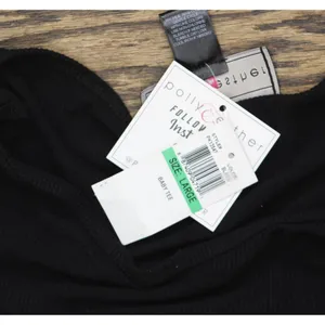 NWT Polly & Esther Juniors Solid Scoop-Neck Skimmer Top Black L thumbnail 4
