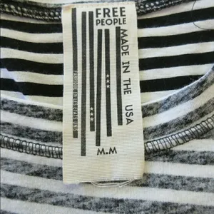 Free People distressed tee reverse print sz Med thumbnail 5