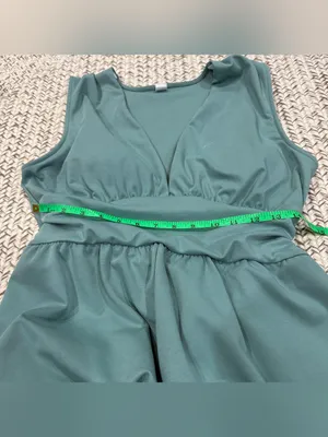 NWOT Halara Green V Neck Sleeveless Ruched Pocket Jumpsuit-Easy Peezy thumbnail 10