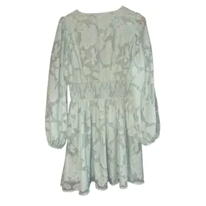 New‎ Lulus NW Tomorrow & Always Light Sage Green Burnout Floral Mini Dress Large thumbnail 5