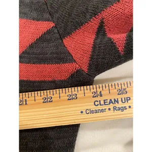 North River Outfitters Long Sleeve Hooded Cardigan Black/Red Women's Size 1X thumbnail 8