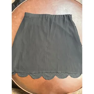 Blue Rain Black Sequin Scalloped Mini Skirt thumbnail 2
