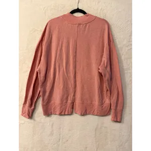 Athleta Coaster Luxe Sweatshirt Womens XL Pink Mock Neck Tencel Fleece Pullover thumbnail 9