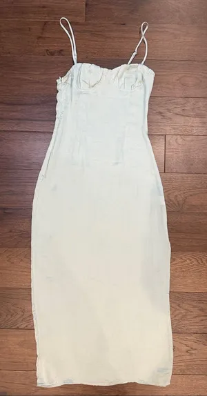 Princess Polly Light Green Maxi Slip Dress Size 0 - C33-088 thumbnail 1