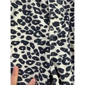 Zara Leopard Print Wide Leg Jeans High Rise Animal Print Denim Size 8 US 40 EUR thumbnail 8