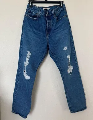 Levi's NWOT wedgie straight ripped jeans size 31 thumbnail 2