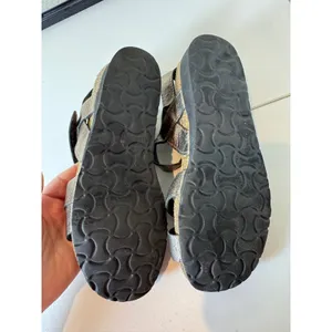 Naot Metallic Leather Wedge Sandals Women 37‎ 6.5 Comfort Minimalist Orthopedic thumbnail 4