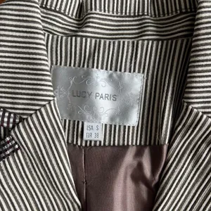 Lucy Paris Striped Blazer S Pinstripe Y2K Academia Preppy Fall Riding Jacket thumbnail 3