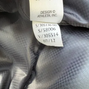 Athleta Fair Isle Goose Down Puffer Vest Grey Black Sm Atheisure Full‎ Zip Ski thumbnail 12