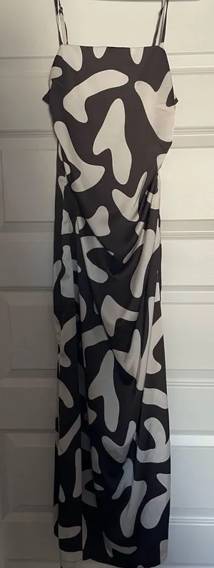 Sincerely Jules Abstract brown dress thumbnail 1