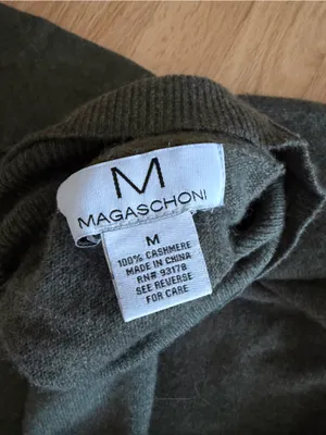 Magaschoni Turtleneck Cashmere Tunic Sweater - Hunter green Heather asymmetrical thumbnail 3