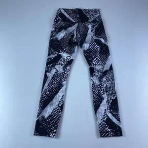 Lululemon Leggings Womens 6 Wunder Under High Rise Mist White Black LW6H08S SMWK thumbnail 4