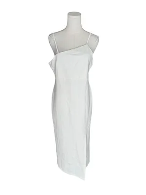 Petal & Pup - NWT Zahra White Asymmetrical Bridal Midi Dress Sz 12 thumbnail 3