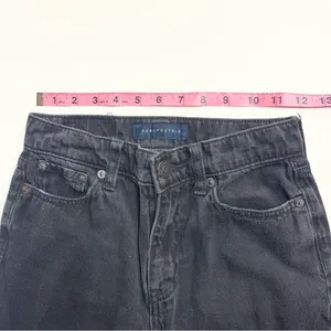 Faded‎ distressed black skater jeans size 00 100% cotton Aeropostale Mom jeans thumbnail 9