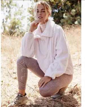 Free People Big Sky Faux Shearling Pullover Jacket thumbnail 1