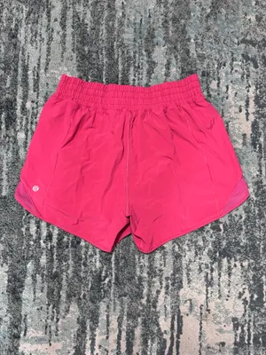 Lululemon Hotty Hot High-Rise 4" Lined Shorts 8 Raspberry Coulis thumbnail 3