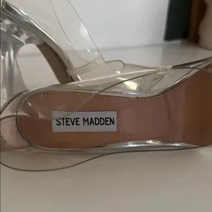 Steve Madden Transparent Heels with Nude Accents thumbnail 4