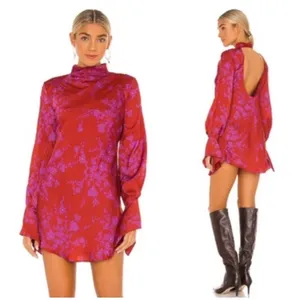 NWT Free People Romantic Combo Red and Purple Dress Size XS thumbnail 2