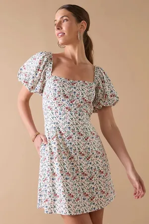 Floral Francesca's Square Neck Dress thumbnail 1