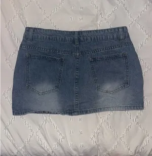 Low Rise Jean Skirt Blue Size XS thumbnail 2