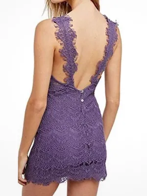Free People "Night Moves" Lace Bodycon Slip Dress thumbnail 5