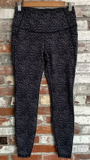 All in Motion Black and Gray Animal Print Workout Leggings Size XS thumbnail 1